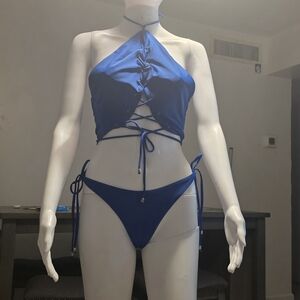 NOBULL Royal Blue Lace-Up Bikini